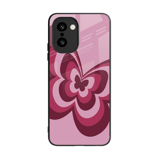 Y2K Magenta Butterfly back phone cover | glass case for oneplus 15r