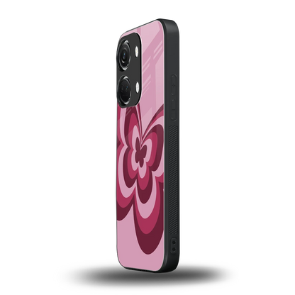 Y2K Magenta Butterfly oneplus nord 3 mobile cover | shockproof glass phone case