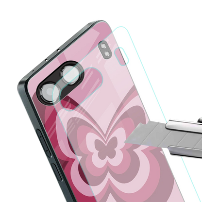 Y2K Magenta Butterfly stylish phone case for oneplus nord 4 | glossy glass and slim fit