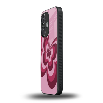 Y2K Magenta Butterfly oneplus nord ce 3 mobile cover | shockproof glass phone case