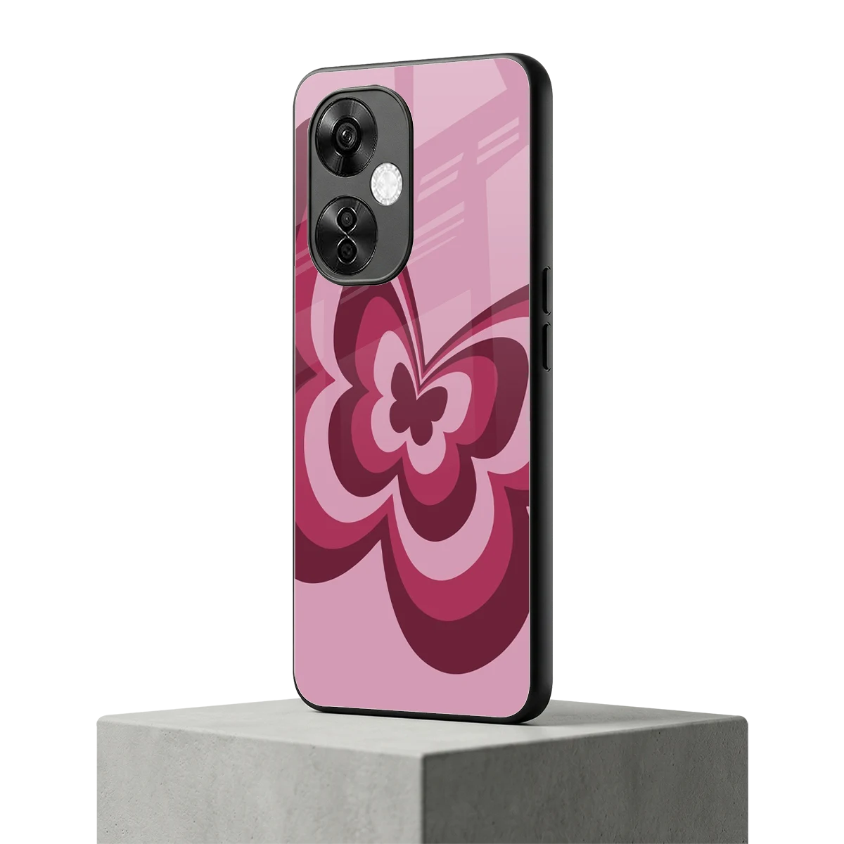 Y2K Magenta Butterfly oneplus nord ce 3 lite mobile cover | shockproof glass phone case