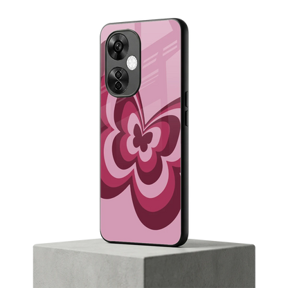 Y2K Magenta Butterfly oneplus nord ce 3 lite mobile cover | shockproof glass phone case