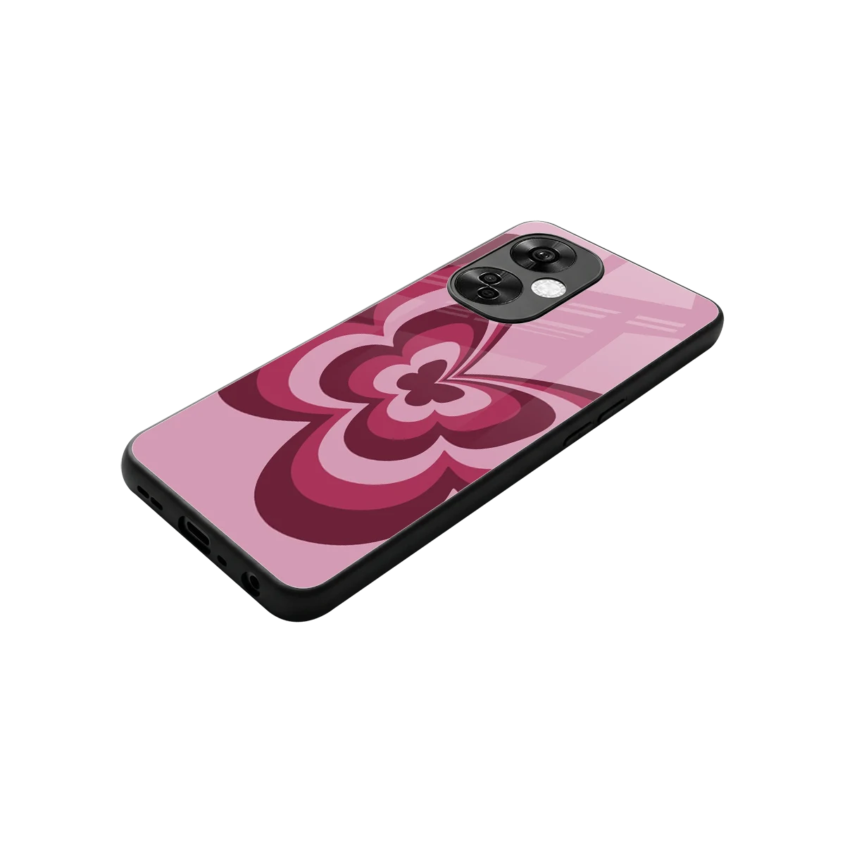 Y2K Magenta Butterfly stylish phone case for oneplus nord ce 3 lite | glossy glass and slim fit