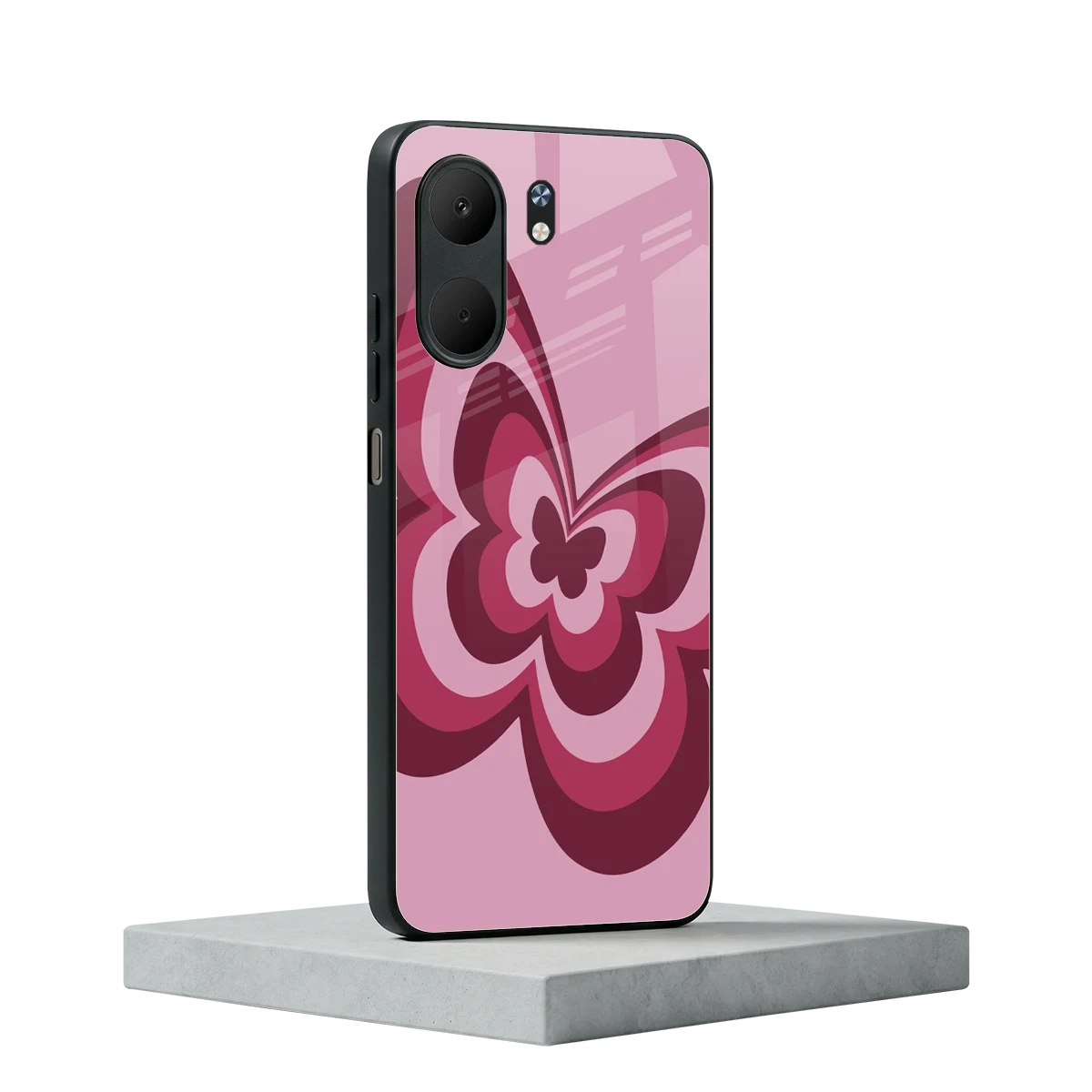 Y2K Magenta Butterfly oppo a5x 5g mobile cover | shockproof glass phone case