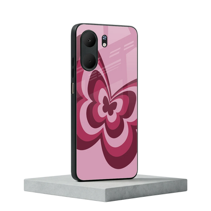 Y2K Magenta Butterfly oppo a5x 5g mobile cover | shockproof glass phone case