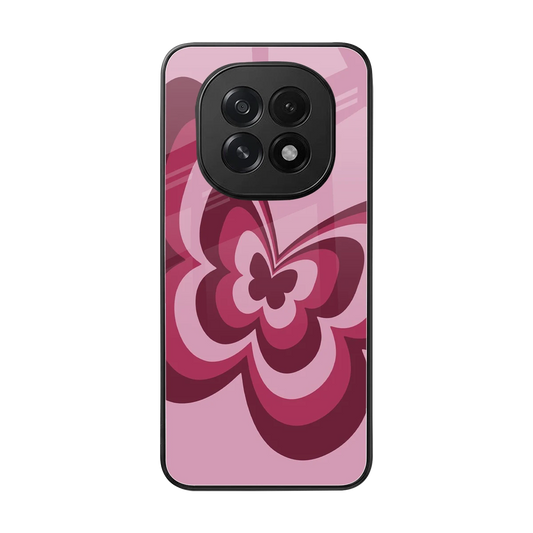 Y2K Magenta Butterfly back phone cover | glass case for oppo f29 5g