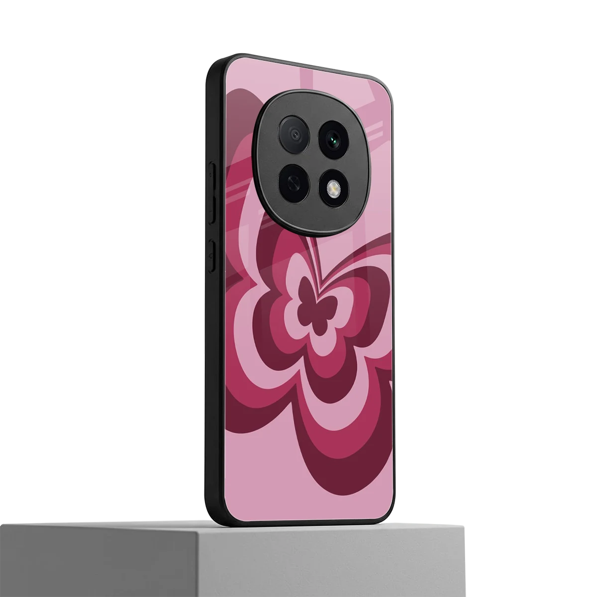 Y2K Magenta Butterfly oppo f29 pro 5g mobile cover | shockproof glass phone case