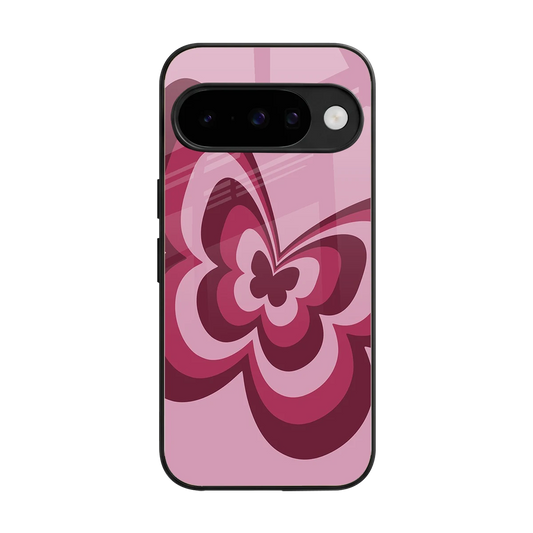 Y2K Magenta Butterfly back phone cover | glass case for google pixel 10