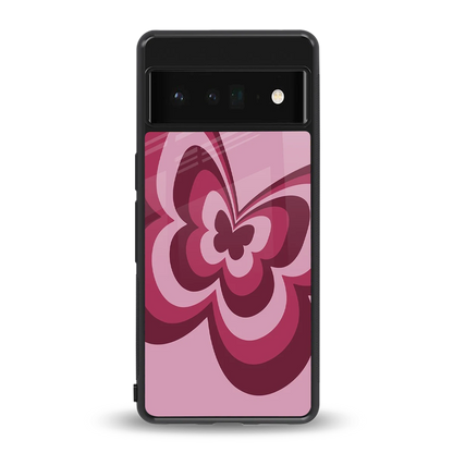 Y2K Magenta Butterfly back phone cover | glass case for google pixel 6 pro