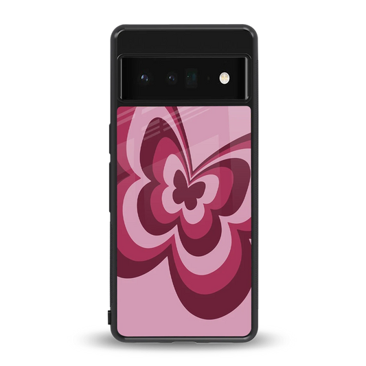 Y2K Magenta Butterfly back phone cover | glass case for google pixel 6 pro