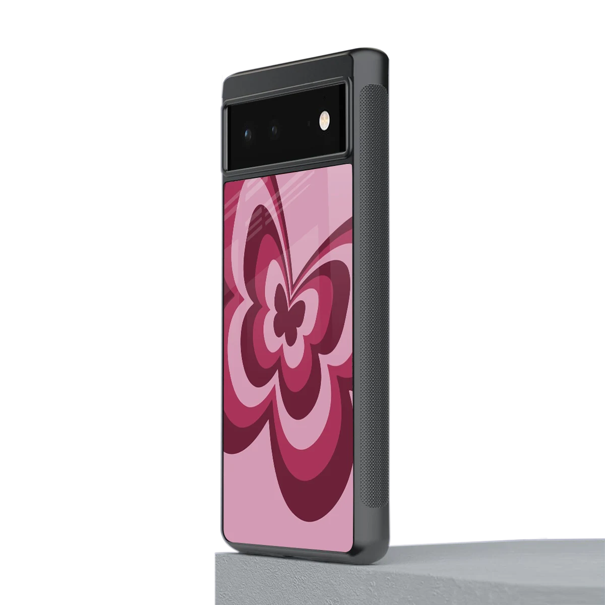 Y2K Magenta Butterfly stylish phone case for google pixel 6 | glossy glass and slim fit