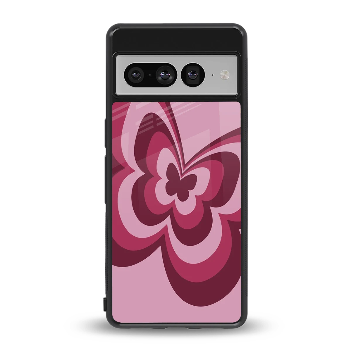 Y2K Magenta Butterfly back phone cover | glass case for google pixel 7 pro