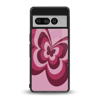 Y2K Magenta Butterfly back phone cover | glass case for google pixel 7 pro