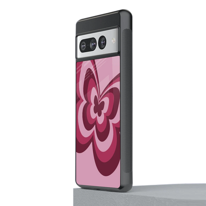 Y2K Magenta Butterfly stylish phone case for google pixel 7 pro | glossy glass and slim fit