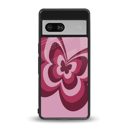 Y2K Magenta Butterfly back phone cover | glass case for google pixel 7a