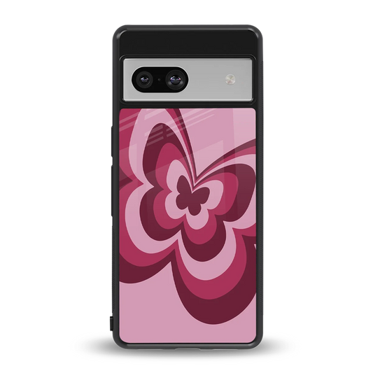 Y2K Magenta Butterfly back phone cover | glass case for google pixel 7