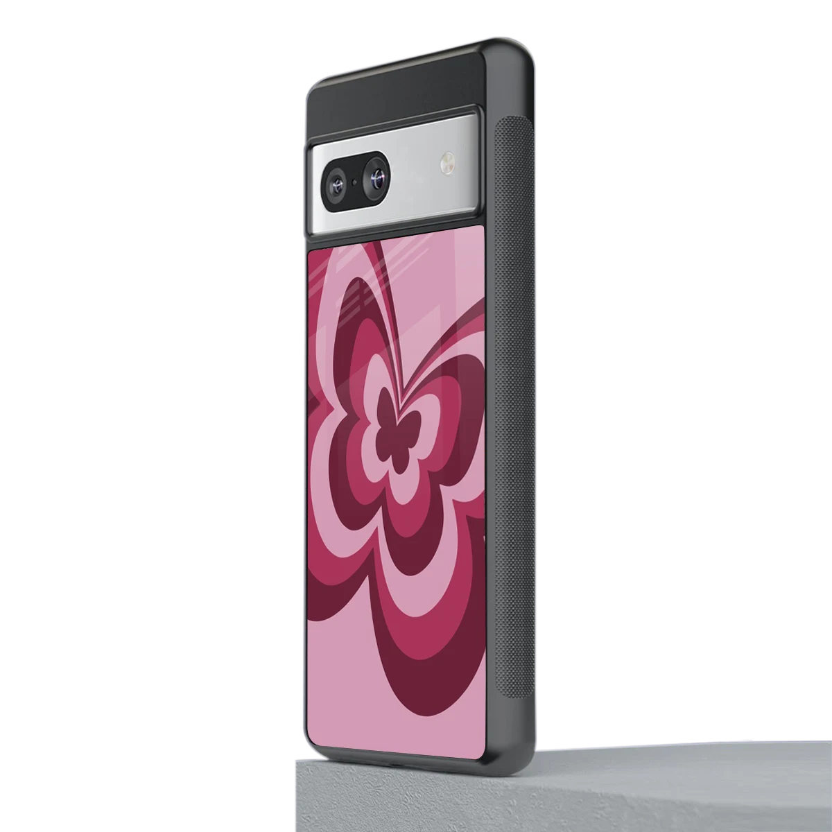 Y2K Magenta Butterfly stylish phone case for google pixel 7 | glossy glass and slim fit