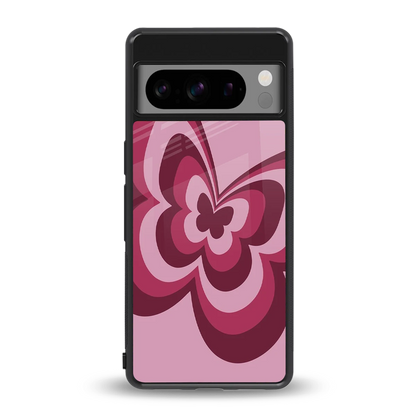 Y2K Magenta Butterfly back phone cover | glass case for google pixel 8 pro