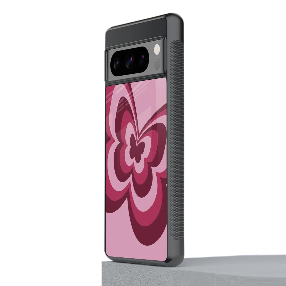 Y2K Magenta Butterfly stylish phone case for google pixel 8 pro | glossy glass and slim fit