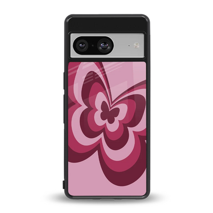 Y2K Magenta Butterfly back phone cover | glass case for google pixel 8