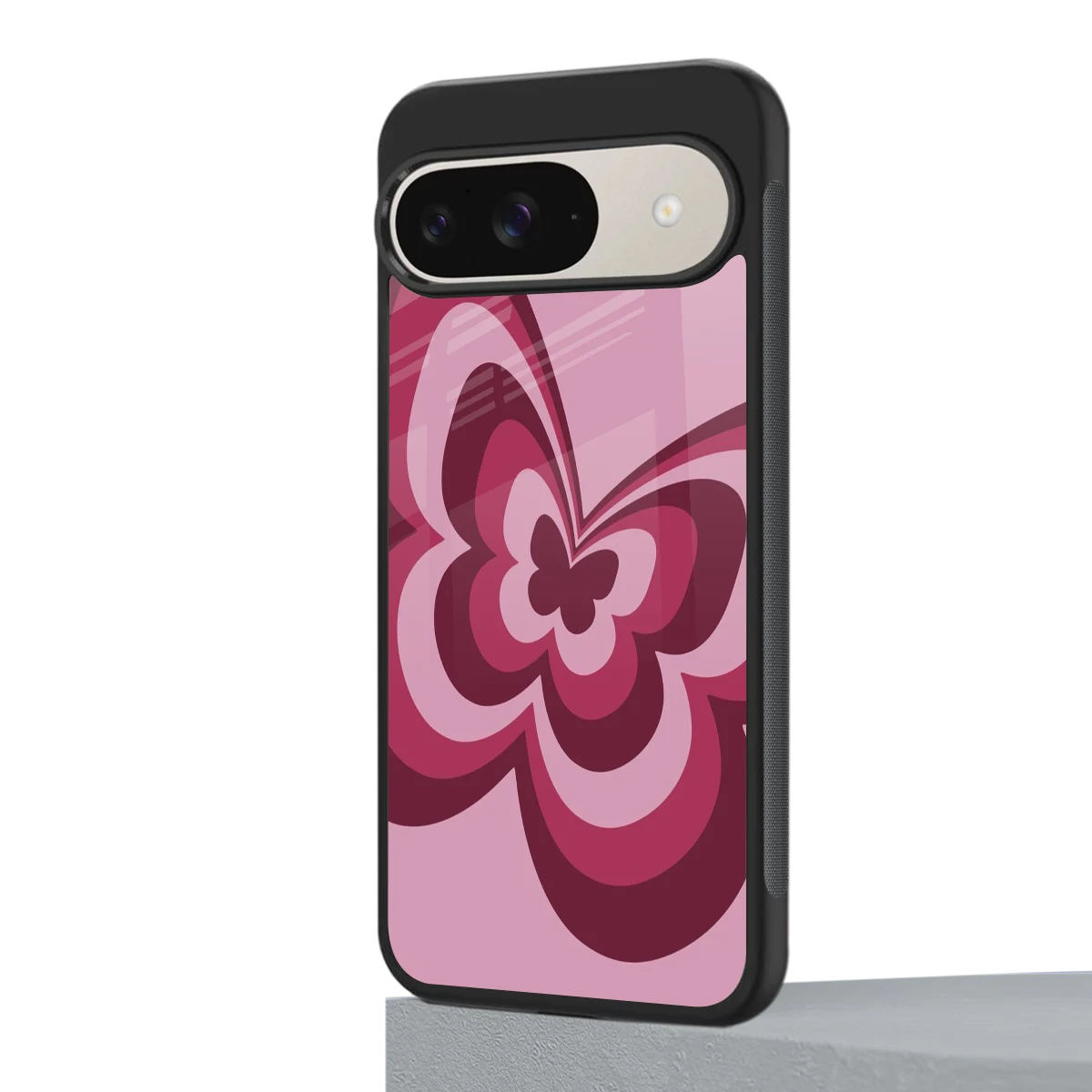 Y2K Magenta Butterfly google pixel 9 mobile cover | shockproof glass phone case