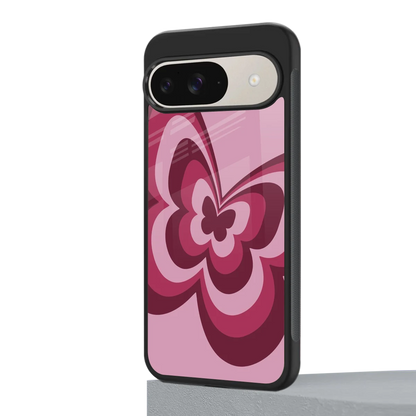 Y2K Magenta Butterfly google pixel 9 mobile cover | shockproof glass phone case