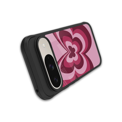 Y2K Magenta Butterfly stylish phone case for google pixel 9 | glossy glass and slim fit