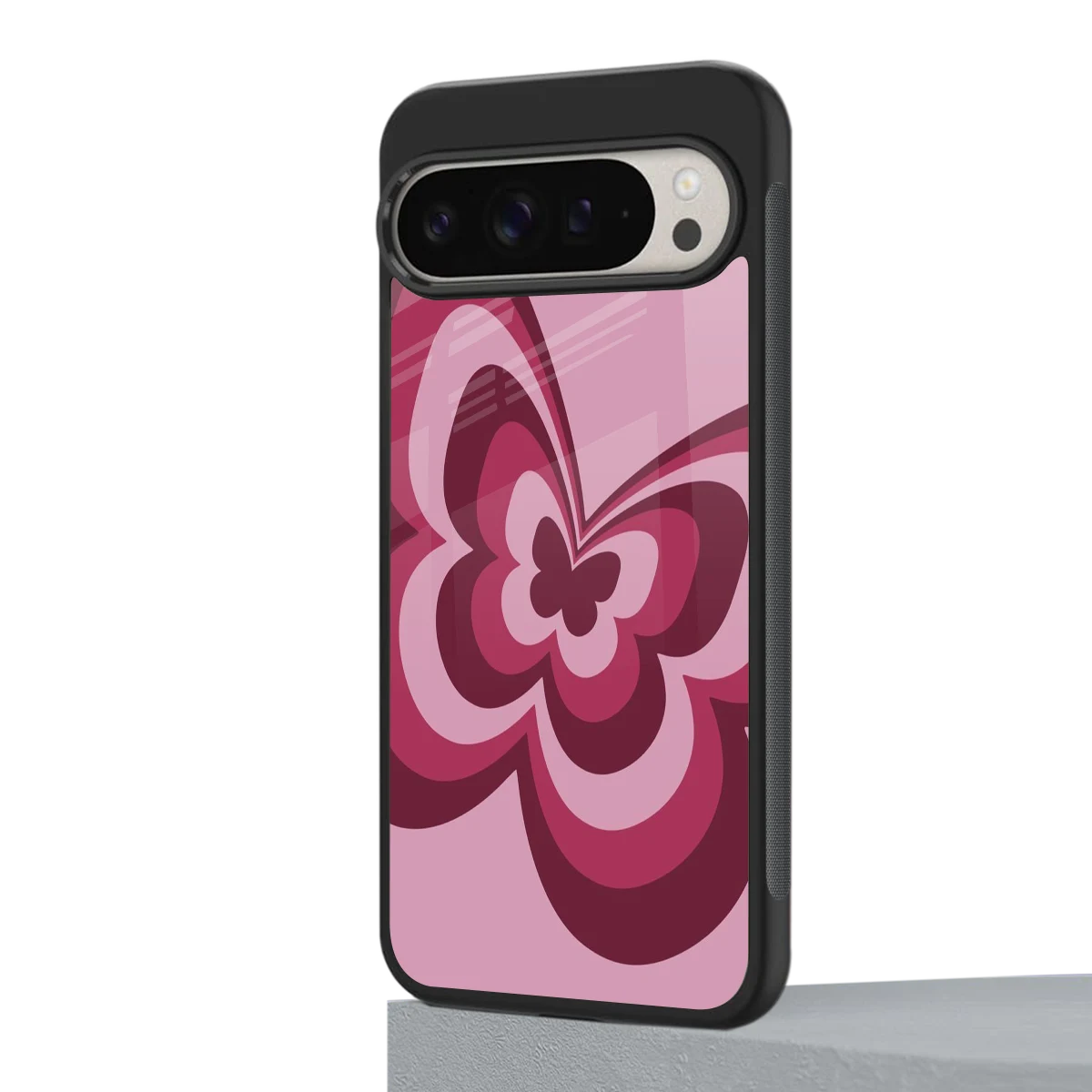 Y2K Magenta Butterfly google pixel 9 pro mobile cover | shockproof glass phone case