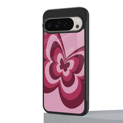 Y2K Magenta Butterfly google pixel 9 pro mobile cover | shockproof glass phone case