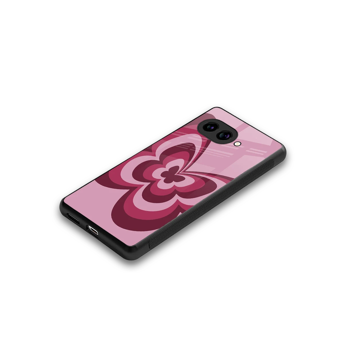 Y2K Magenta Butterfly stylish phone case for google pixel 10a | glossy glass and slim fit