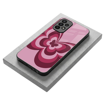 Y2K Magenta Butterfly stylish phone case for samsung galaxy a23 | glossy glass and slim fit