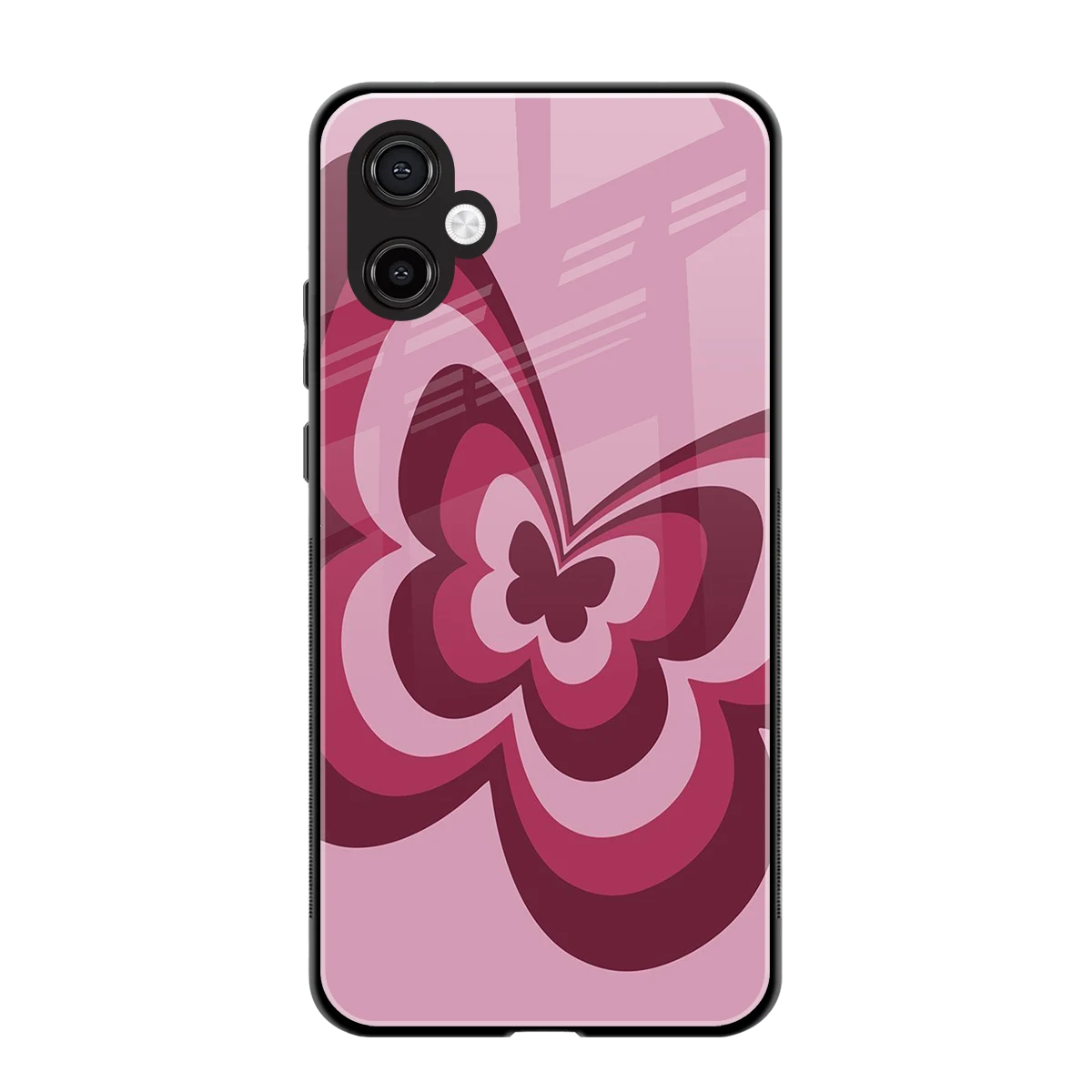 Y2K Magenta Butterfly back phone cover | glass case for samsung galaxy a06 5g