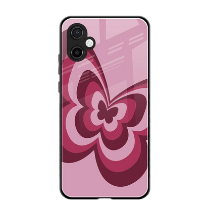 Y2K Magenta Butterfly back phone cover | glass case for samsung galaxy a06 5g