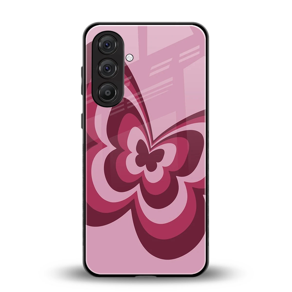 Y2K Magenta Butterfly back phone cover | glass case for samsung galaxy a17 5g