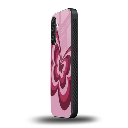 Y2K Magenta Butterfly samsung galaxy a17 5g mobile cover | shockproof glass phone case