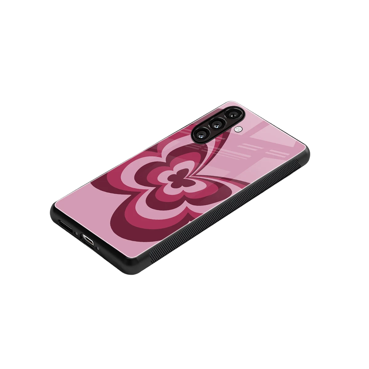 Y2K Magenta Butterfly stylish phone case for samsung galaxy a16 5g | glossy glass and slim fit