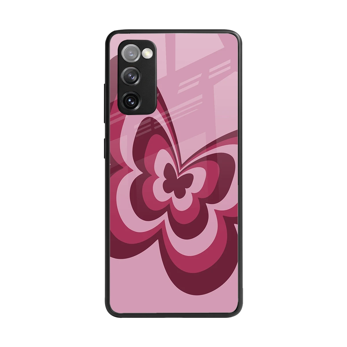 Y2K Magenta Butterfly back phone cover | glass case for samsung galaxy s20 fe