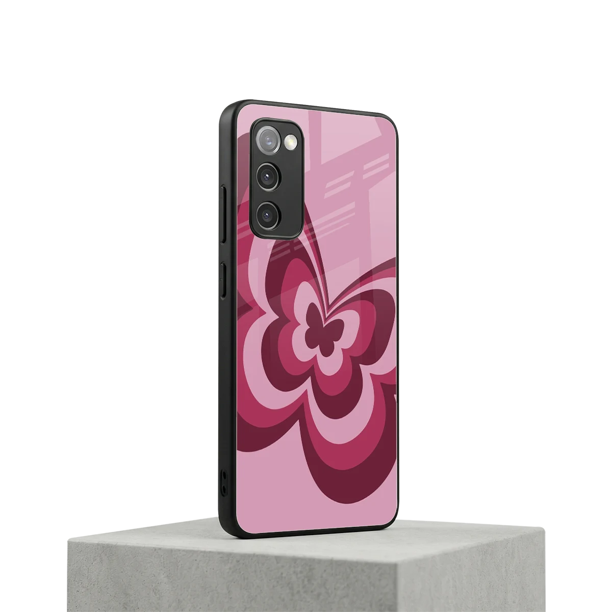 Y2K Magenta Butterfly samsung galaxy s20 fe mobile cover | shockproof glass phone case