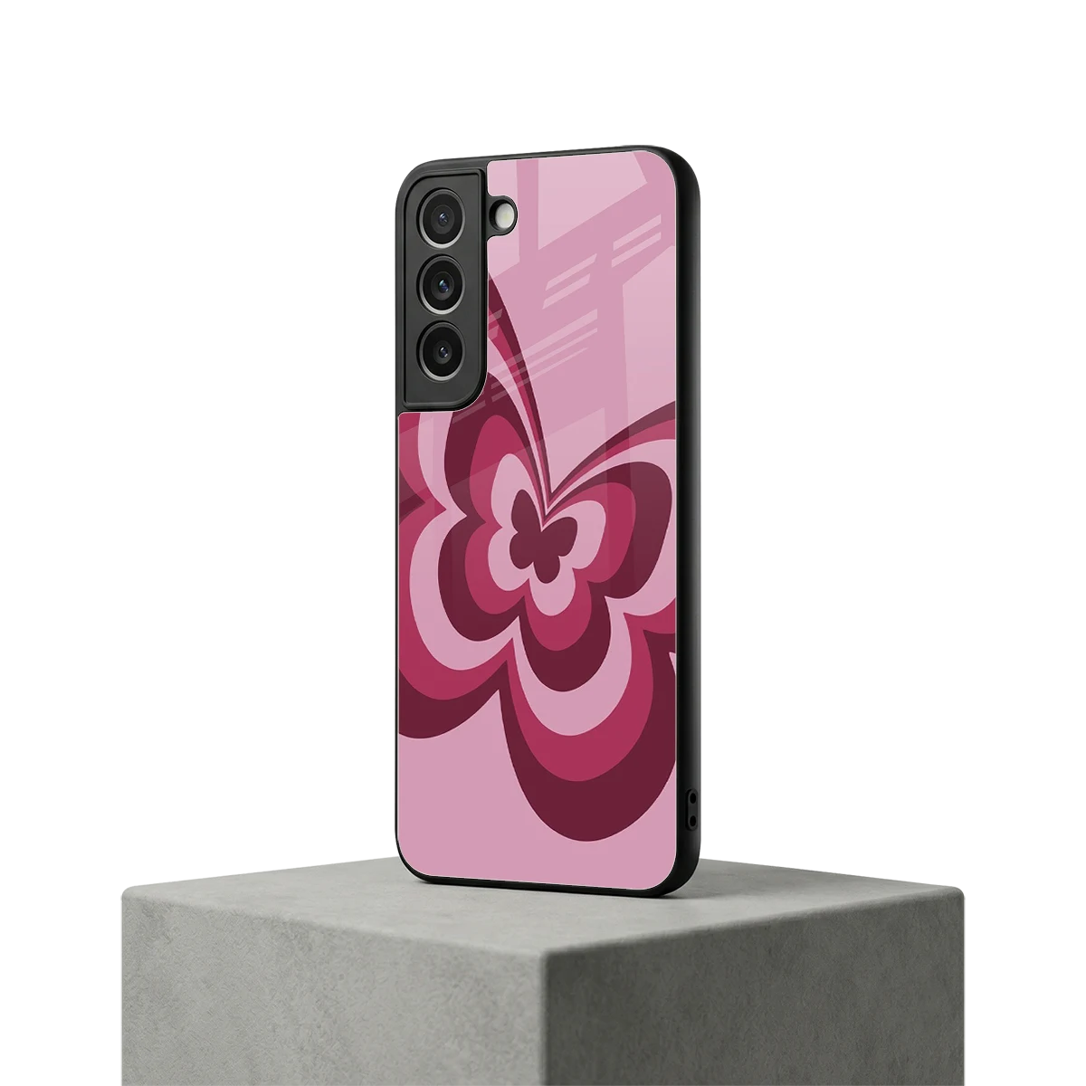 Y2K Magenta Butterfly samsung galaxy s22 mobile cover | shockproof glass phone case