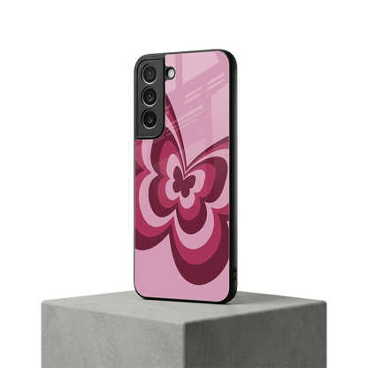 Y2K Magenta Butterfly samsung galaxy s22 mobile cover | shockproof glass phone case