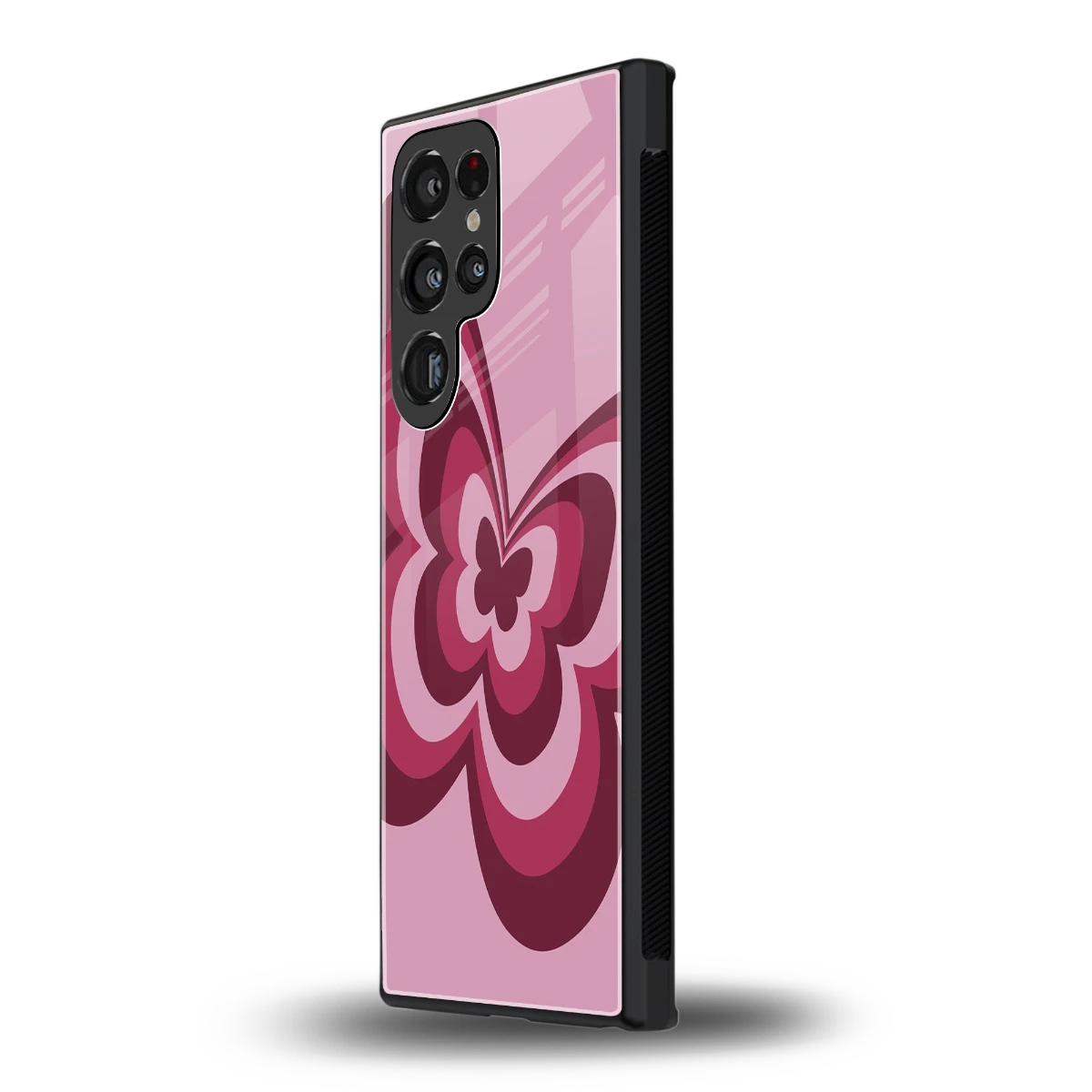 Y2K Magenta Butterfly samsung galaxy s24 ultra mobile cover | shockproof glass phone case
