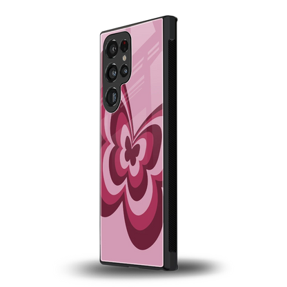Y2K Magenta Butterfly samsung galaxy s24 ultra mobile cover | shockproof glass phone case