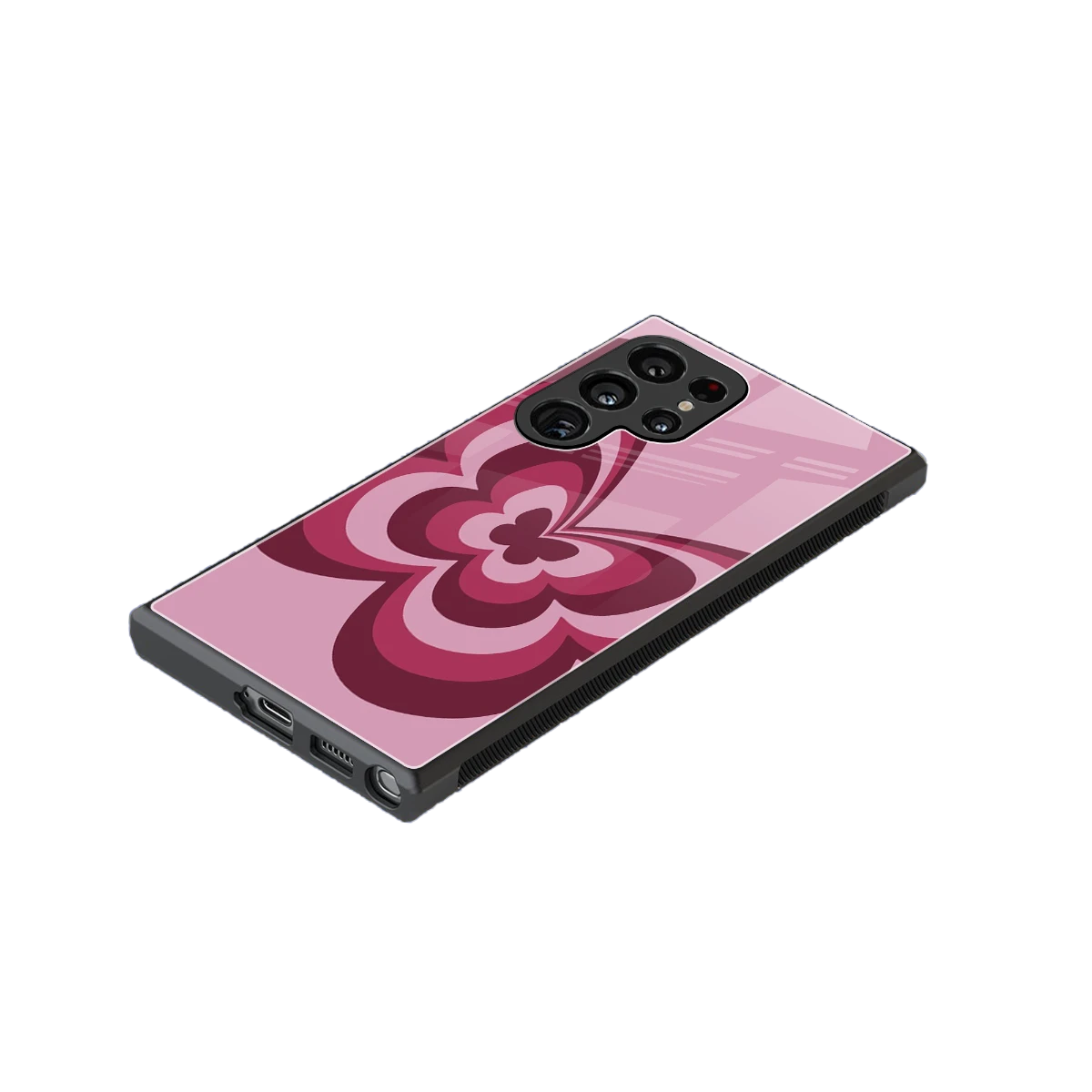 Y2K Magenta Butterfly stylish phone case for samsung galaxy s24 ultra | glossy glass and slim fit