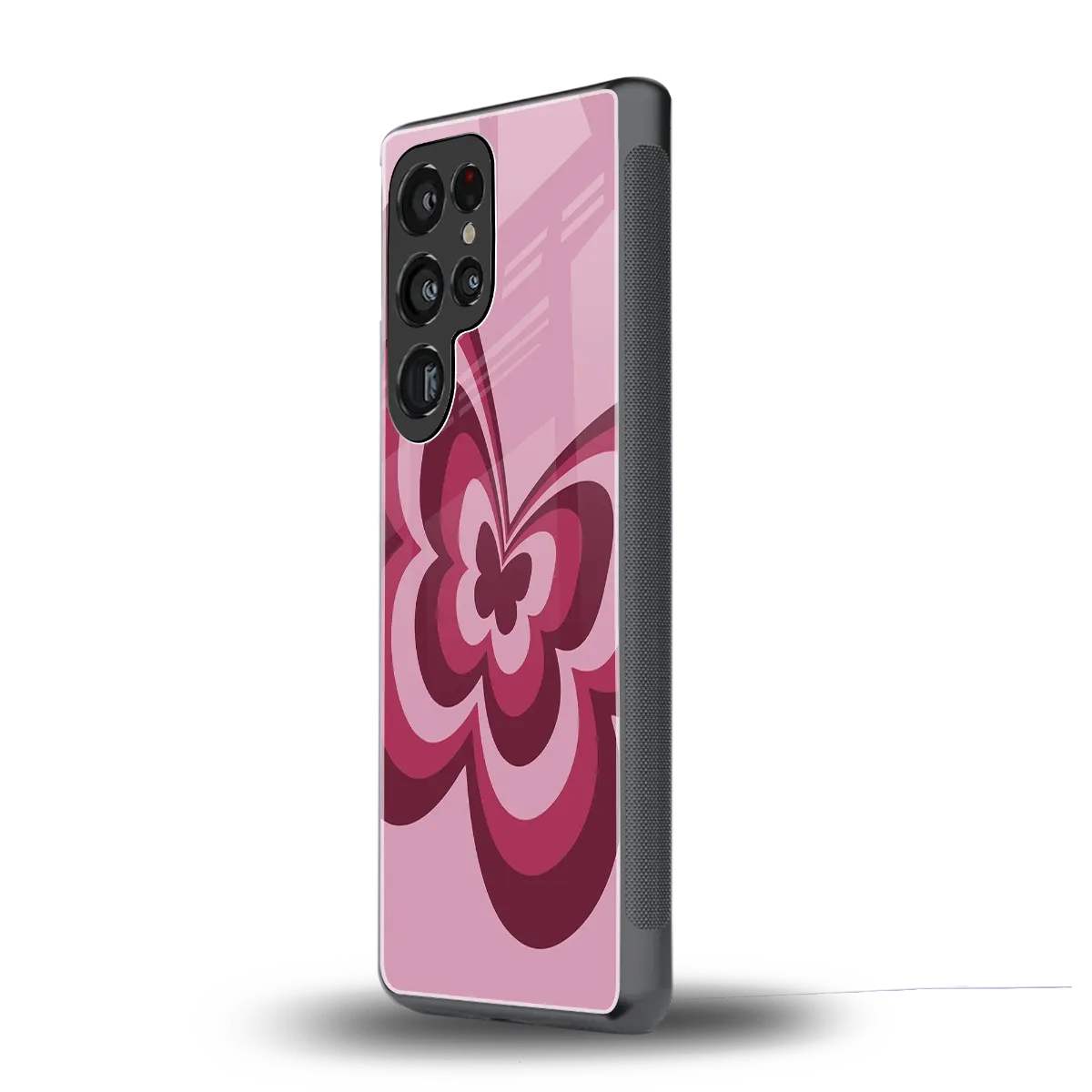 Y2K Magenta Butterfly samsung galaxy s25 ultra mobile cover | shockproof glass phone case