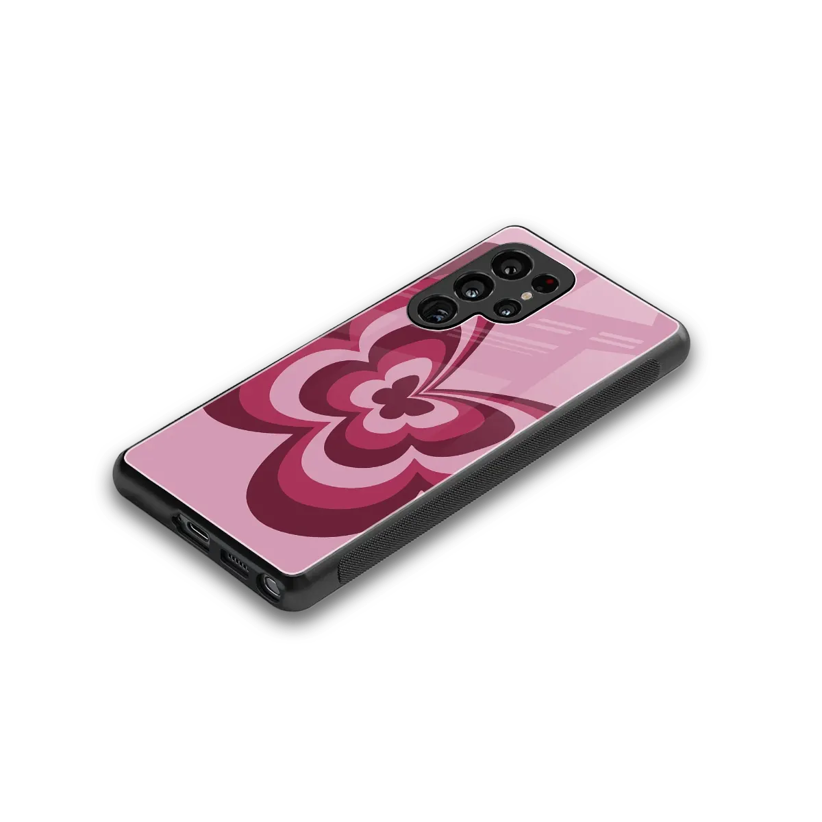 Y2K Magenta Butterfly stylish phone case for samsung galaxy s25 ultra | glossy glass and slim fit