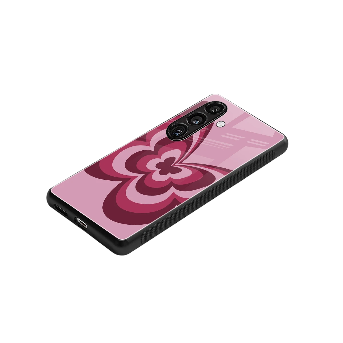 Y2K Magenta Butterfly stylish phone case for samsung galaxy s24 | glossy glass and slim fit