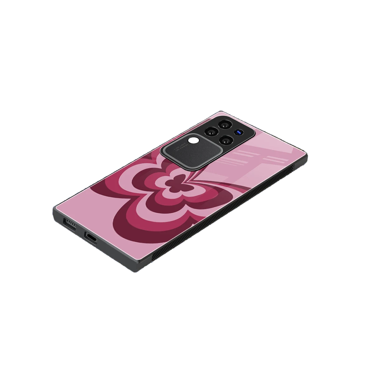 Y2K Magenta Butterfly stylish phone case forvivo v30 pro | glossy glass and slim fit