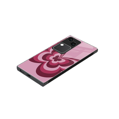 Y2K Magenta Butterfly stylish phone case for vivo v30 | glossy glass and slim fit
