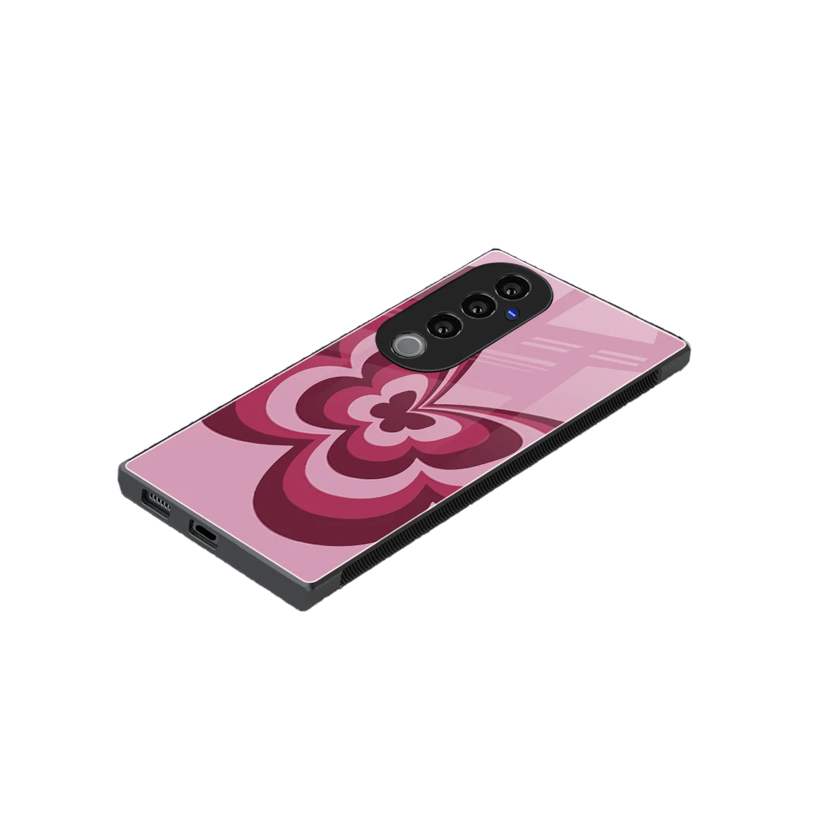 Y2K Magenta Butterfly stylish phone case for vivo v40 pro | glossy glass and slim fit