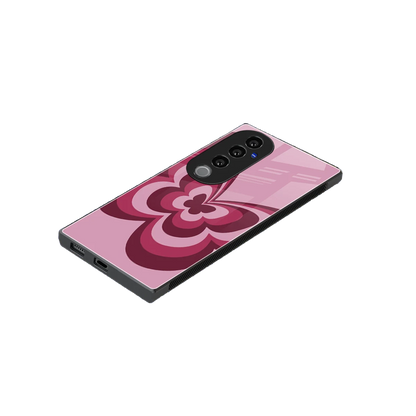 Y2K Magenta Butterfly stylish phone case for vivo v40 pro | glossy glass and slim fit
